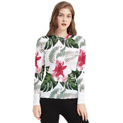 Hawaii T- Shirt Hawaii Blood Flower Garden T- Shirt Women s Long Sleeve Rash Guard