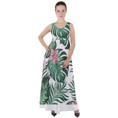 Hawaii T- Shirt Hawaii Coral Flower Fashion T- Shirt Empire Waist Velour Maxi Dress by maxcute