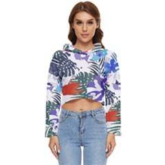 Hawaii T- Shirt Hawaii Flourish Pattern T- Shirt Women s Lightweight Cropped Hoodie by maxcute