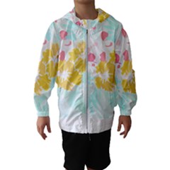 Hawaii T- Shirt Hawaii Flowers Modern T- Shirt Kids  Hooded Windbreaker by maxcute