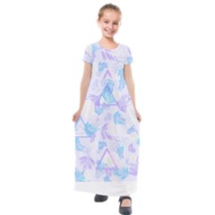 Hawaii T- Shirt Hawaii Love Flowers Trend T- Shirt Kids  Short Sleeve Maxi Dress by maxcute