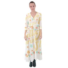 Hello Spring T- Shirt Hello Spring Trendy Easter Daisy Flower Cute Floral Pattern T- Shirt Button Up Maxi Dress by maxcute