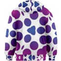 Purple Blue Repeat Pattern Kids  Zipper Hoodie Without Drawstring View2