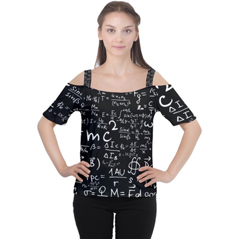 E=mc2 Text Science Albert Einstein Formula Mathematics Physics Cutout Shoulder Tee by Jancukart