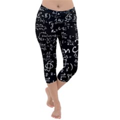 E=mc2 Text Science Albert Einstein Formula Mathematics Physics Lightweight Velour Capri Yoga Leggings by Jancukart