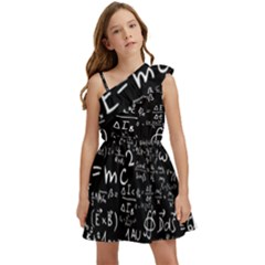 E=mc2 Text Science Albert Einstein Formula Mathematics Physics Kids  One Shoulder Party Dress by Jancukart