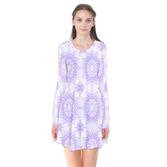 Mandala Flower Pattern T- Shirt Mandala Flower Pattern T- Shirt Long Sleeve V-neck Flare Dress by maxcute