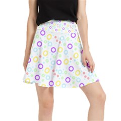 Pattern T- Shirt Círculos Coloridos T- Shirt Waistband Skirt by maxcute