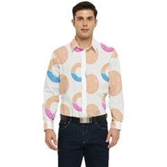 Pattern T- Shirt Seamless Template With Cookies And Donuts T- Shirt Men s Long Sleeve  Shirt by maxcute