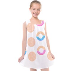 Pattern T- Shirt Seamless Template With Cookies And Donuts T- Shirt Kids  Cross Back Dress by maxcute