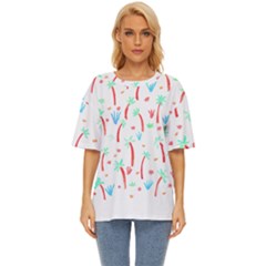 Pattern T- Shirtthe Watercolor Jungle Pattern 2 T- Shirt Oversized Basic Tee by maxcute