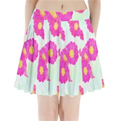 Primrose T- Shirt Pink Primula Primrose Flower Design T- Shirt Pleated Mini Skirt by maxcute