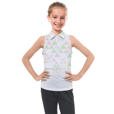 Triangles T- Shirt Abstract Triangles T- Shirt Kids  Sleeveless Polo Tee by maxcute