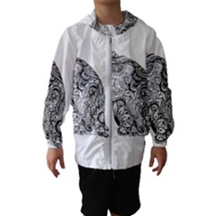 Trippy T- Shirt Cat Silhouette T- Shirt Kids  Hooded Windbreaker by maxcute