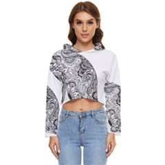 Trippy T- Shirt Cat Silhouette T- Shirt Women s Lightweight Cropped Hoodie