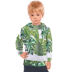 Tropical Jungle Leaf T- Shirt J U N G L E T R O P I C A L P A T T E R N T- Shirt Kids  Hooded Pullover by maxcute