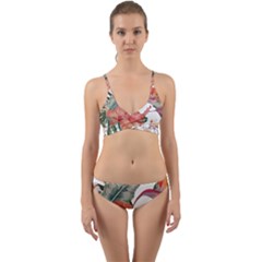 Tropical T- Shirt Tropical Fashion Florealense T- Shirt Wrap Around Bikini Set by maxcute