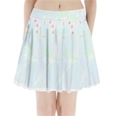 Tropical T- Shirt Tropical Garden Flower Bean T- Shirt Pleated Mini Skirt by maxcute