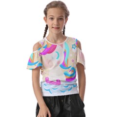 Unicorn Lover T- Shirt Cartoon Little Unicorn  T- Shirt Kids  Butterfly Cutout Tee by maxcute