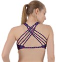 Geometric Pattern Retro Style Criss Cross Racerback Sports Bra View2