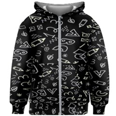 Background Graphic Abstract Pattern Kids  Zipper Hoodie Without Drawstring by Ravend