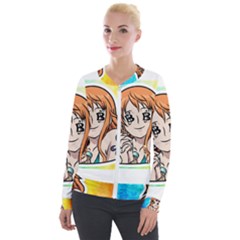 Nami Lovers Money Velvet Zip Up Jacket by designmarketalsprey31