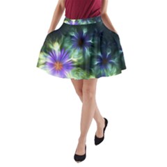 Fractalflowers A-line Pocket Skirt by Sparkle