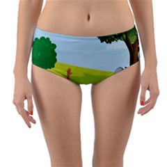 Large Reversible Mid-waist Bikini Bottoms by SymmekaDesign