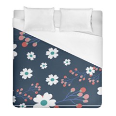 Floral Digital Background Duvet Cover (full/ Double Size) by Ravend