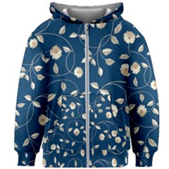 Flora Flower Flowers Nature Abstract Wallpaper Design Kids  Zipper Hoodie Without Drawstring by Ravend