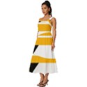 Design Pattern Yellow Background Art Square Neckline Tiered Midi Dress View2