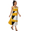 Design Pattern Yellow Background Art Square Neckline Tiered Midi Dress View3