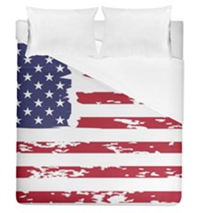 America Unite Stated Red Background Us Flags Duvet Cover (queen Size) by Jancukart