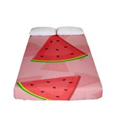 Background Watermelon Pattern Fruit Food Sweet Fitted Sheet (full/ Double Size)