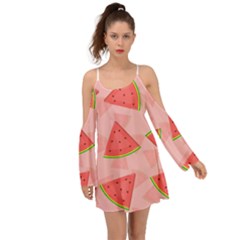 Background Watermelon Pattern Fruit Food Sweet Boho Dress by Jancukart