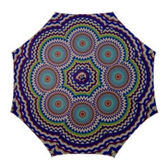 Kaleidoscope Geometric Circles Mandala Pattern Golf Umbrellas by Jancukart