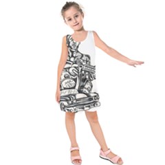 Scarface Movie Traditional Tattoo Kids  Sleeveless Dress by tradlinestyle