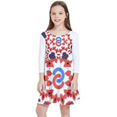 Im Fourth Dimension Adkps Kids  Quarter Sleeve Skater Dress by imanmulyana