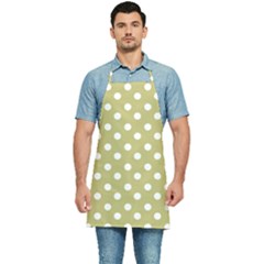 Lime Green Polka Dots Kitchen Apron by GardenOfOphir