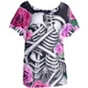 Floral Skeletons Women s Oversized Tee View1