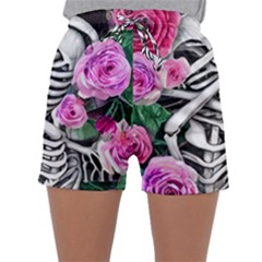 Floral Skeletons Sleepwear Shorts by GardenOfOphir