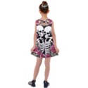 black and white rose sugar skull Kids  Cross Back Dress View2