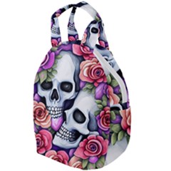 Floral Skeletons Travel Backpacks by GardenOfOphir