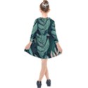 Green Nature Bohemian Painting Leaves Foliage Kids  Quarter Sleeve Shirt Dress View2