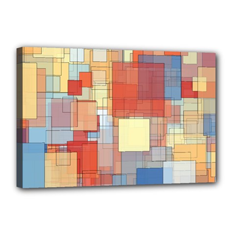 Art Abstract Rectangle Square Canvas 18  X 12  (stretched) by Ravend