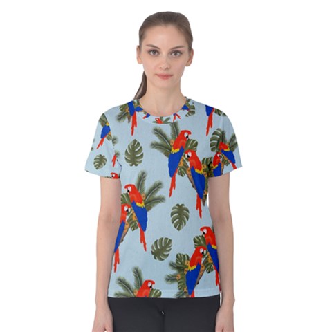 Birds Animals Nature Background Women s Cotton Tee by Ravend