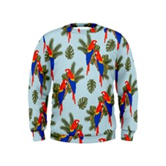 Birds Animals Nature Background Kids  Sweatshirt by Ravend