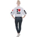 I love god Mock Neck Tee View2