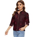 Folding Fan Seamless Pattern Women s Quarter Sleeve Pocket Shirt View3