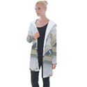 Technics Design Element Set Pattern Graphic Symbol Longline Hooded Cardigan View1